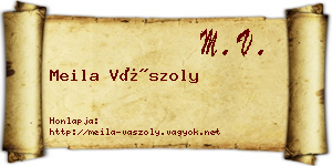 Meila Vászoly névjegykártya